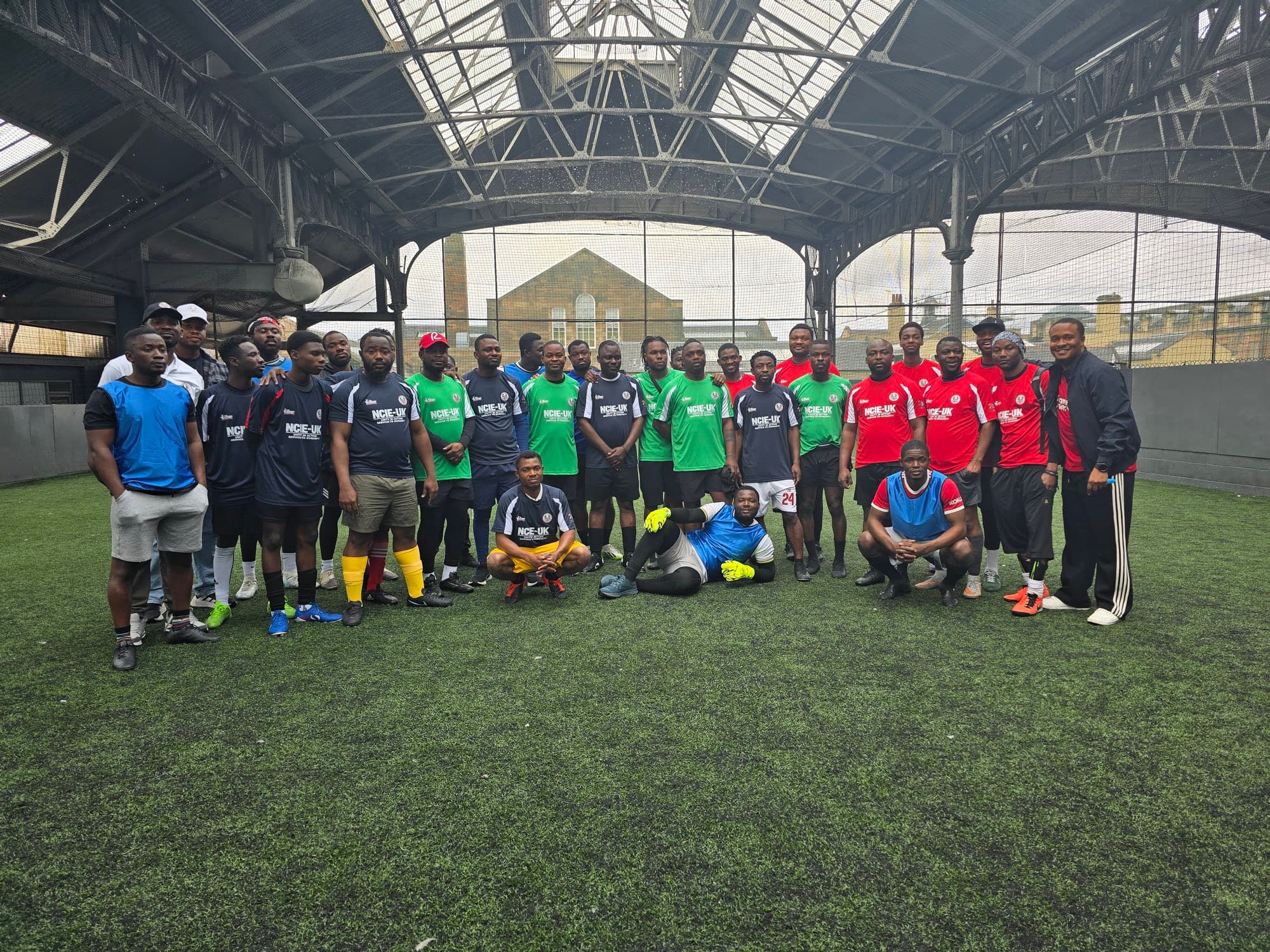 NCIE-UK squads on the pitch